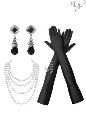 Vintage Accessories Set (gloves, beads, earrings)