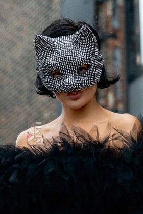 Cat Mask with Rhinestones X1107