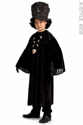 Halloween Children's Black Cape with Wide Sleeves