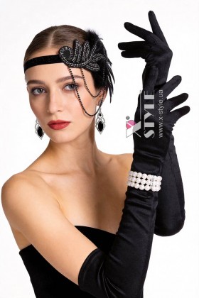 Набор аксессуаров Гэтсби (повязка, серьги, браслет, перчатки)