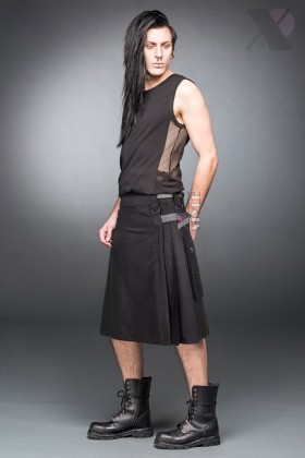 Black Kilt with Hanging Pockets