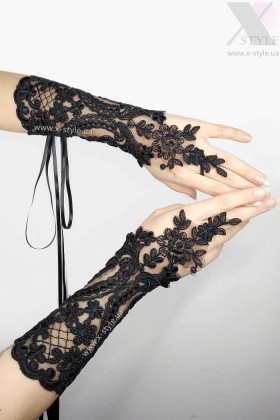 Cord Lace Flapper Fingerless Gloves