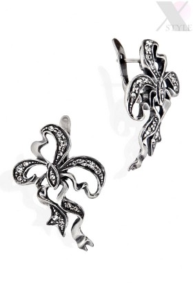 Silver-Plated Earrings with Swarovski