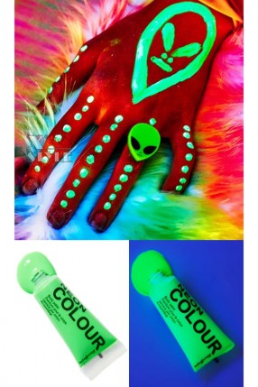 Неоновая UV краска для тела STR09 (Green) Неоновая UV краска для тела STR09 (Green)