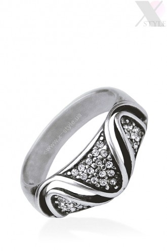 Посеребренное кольцо с камнями Swarovski X8195 (708195)