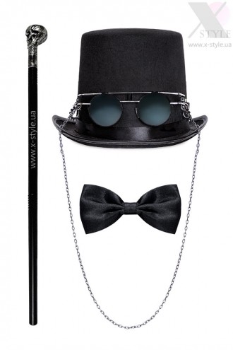 Men's Party Set (Hat, Bow Tie, Cane) (611026)