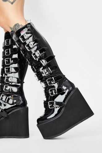 Demonia High Platform Boots with Buckles (310010)