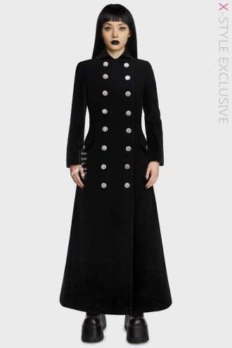 Длинное женское шерстяное пальто X068 (115068)