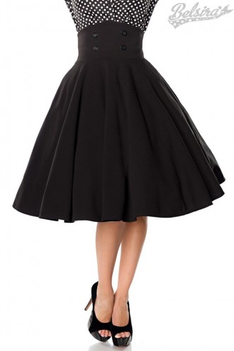 Belsira High Waist Flared Retro Skirt (107130)