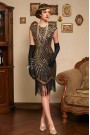 Gatsby Party Dress (Black-Gold)