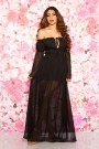 Long Black Off Shoulder Dress KC513