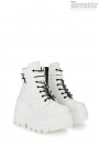 SHAKER White High Platform Boots 