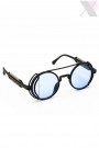 Grunge Punk Blue Sunglasses + pouch