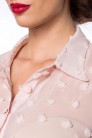 Ошатна шифонова блуза з довгим рукавом (101236) - цена