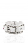 XTJ White Leather Studded Bracelet (710187) - 3