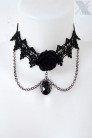 Lace Choker with Rose and Chains (706253) - цена