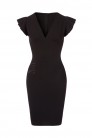 Retro Style Bodycon Midi Black Dress (105265) - оригинальная одежда