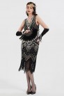 Gatsby Girl Costume (dress, gloves, headband, necklace, cigarette holder) (611047) - 3