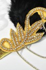 Gold-Colored Gatsby Headband with Chains (504249) - оригинальная одежда