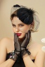 1920s Vintage Veil Hat and Gloves (611051) - 6