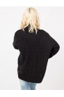 Women's Black Knit Cardigan Jacket XC4121 (114121) - материал