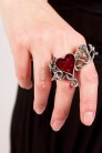 Alchemy Gothic Two Finger Ring (708215) - оригинальная одежда