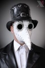 Белая маска чумного доктора XA1072 (901072) - материал