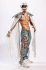 Men's Tassel Cape with Wings (205003) - 4