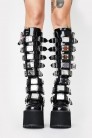 Лакові чоботи з пряжками на високій платформі Demonia (310010) - цена