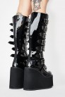 Лакові чоботи з пряжками на високій платформі Demonia (310010) - оригинальная одежда