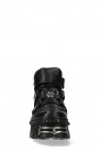 Черные кожаные кроссовки на платформе CRUST NEGRO (314048) - 4
