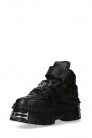 Черные кожаные кроссовки на платформе CRUST NEGRO (314048) - 5