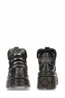 Nomada-106 Black Leather High Platform Sneakers (314029) - 3