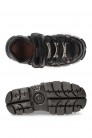 Nomada-106 Black Leather High Platform Sneakers (314029) - цена