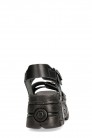 Bios Black Leather Platform Sandals (312011) - 3
