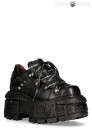Кожаные ботинки на платформе с фирменными шнурками New Rock (314037) - 5
