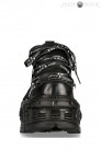 Кожаные ботинки на платформе с фирменными шнурками New Rock (314037) - цена