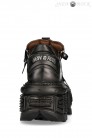 Шкіряні черевики на платформі з фірмовими шнурками New Rock (314037) - 4