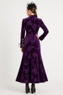 Длинное бархатное платье-пальто с цветочным узором (114066) - 5