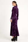 Длинное бархатное платье-пальто с цветочным узором (114066) - 3