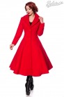 Длинное красное шерстяное пальто B4047 (114047) - цена