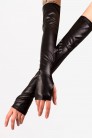 Long Faux Leather Fingerless Gloves XA167 (601167) - оригинальная одежда