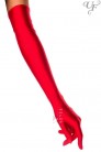 Long Red Satin Gloves UV202 (601202) - 3