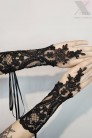 Cord Lace Flapper Fingerless Gloves (601206) - оригинальная одежда