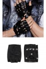 Men's Faux Leather Fingerless Gloves XT184 (601184) - 3