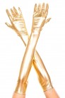 Довгі золотаві рукавички із блиском C1189 (601189) - цена
