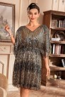 Блестящее нарядное платье с пайетками X5591 (105591) - материал