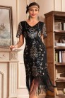 Elegant Gatsby Cap Sleeve Dress (105588) - оригинальная одежда
