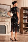 Элегантное платье Gatsby с рукавами-крылышками (105588) - материал