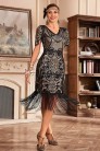 Сукня в стилі Gatsby з рукавами-крильцями (105589) - оригинальная одежда